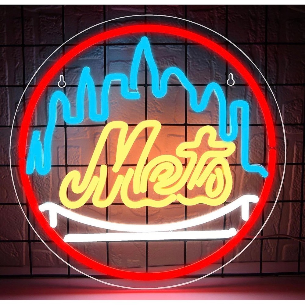 NY Mets LED Neon Sign For Bar, Porch, Garage, Mancave